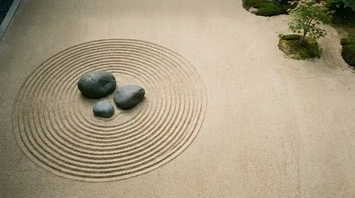 哈希官网官网 书斋枯山水沙盘全景